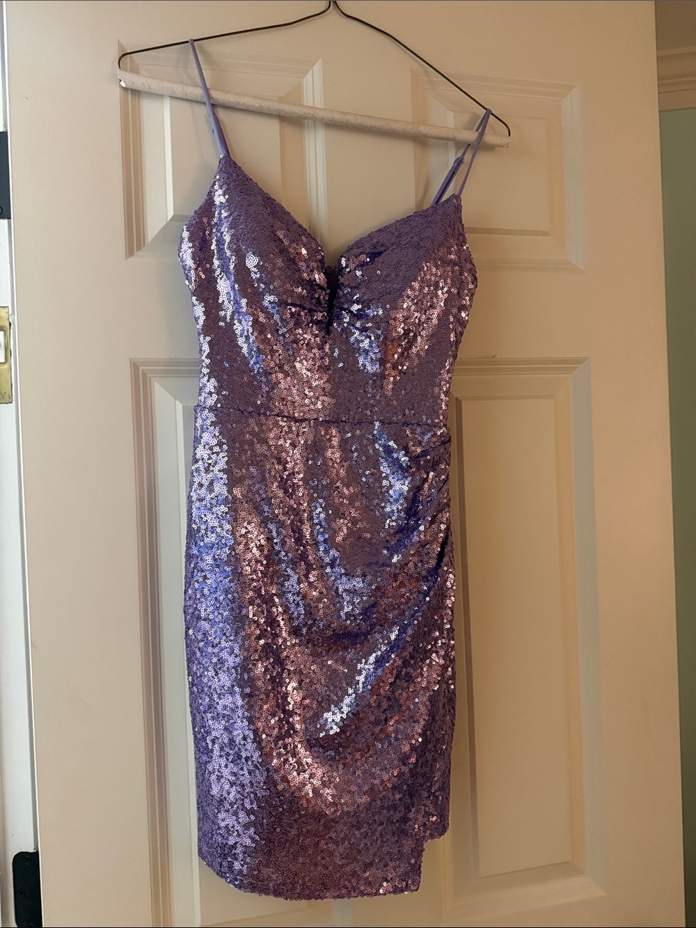 B. Darlin Lavender Sequin Homecoming dress